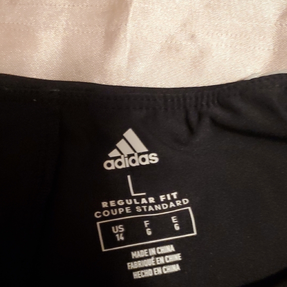 Adidas Kids Skort in Black with White Accents - Picture 2 of 4